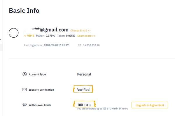 Cách xác minh sàn binance năm 2020 faceinfo